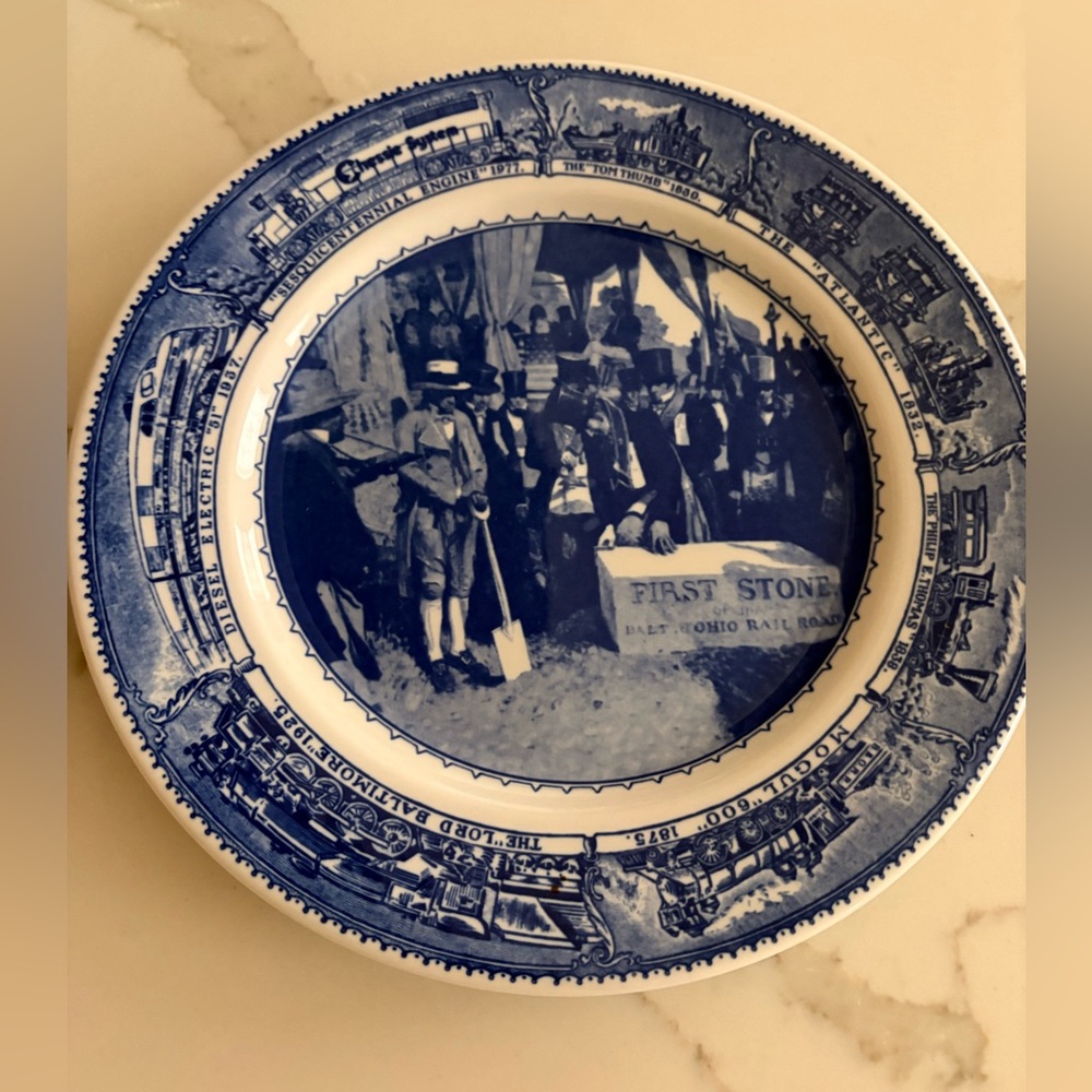 Vintage Baltimore Ohio Railroad Shenango China Centenary Sesquicentennial Plate